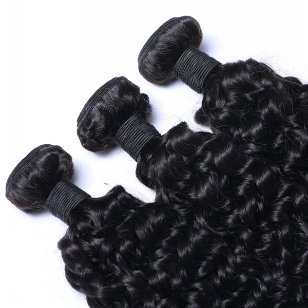 Factory price Brazilian kinky curly virgin human hair extensions   LM015